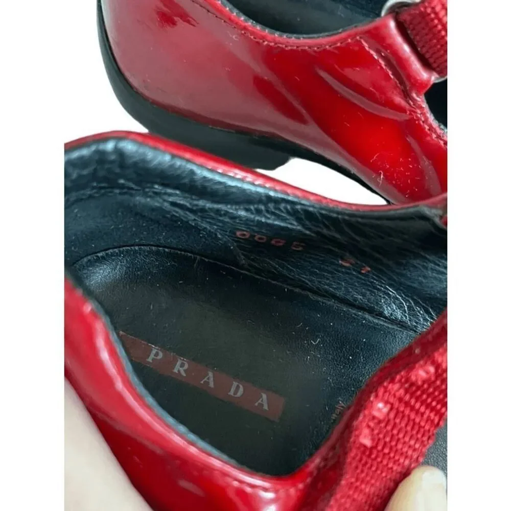 PRADA Girls 13 (31) Patent Leather Mary Jane Shoes AS IS